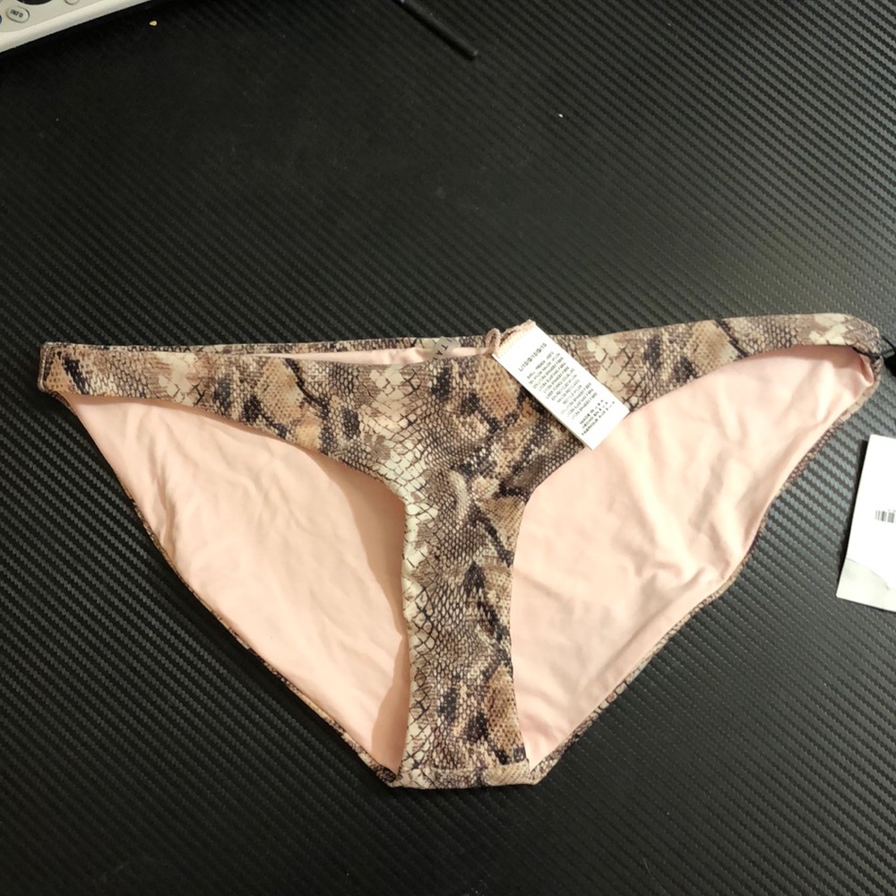 NWT 1 piece snakeskin animal print bikini bottoms